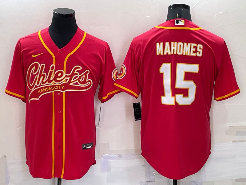 Men Kansas City Chiefs 15 Mahomes Red 2022 Nike Co branded NFL Jersey